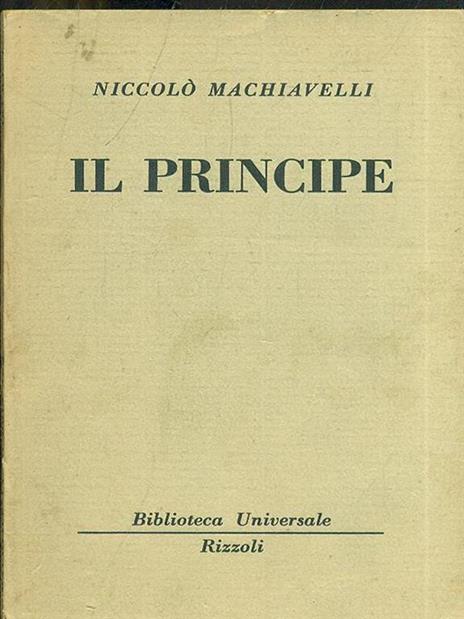 Il Principe - Niccolò Machiavelli - copertina