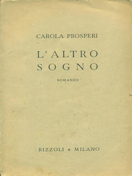 L' altro sogno - Carola Prosperi - copertina