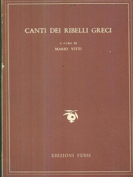 Canti dei ribelli greci - Mario Vitti - 4