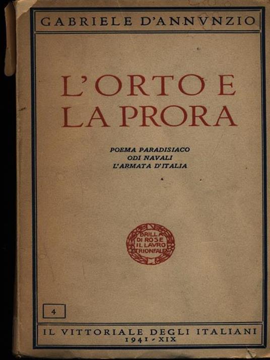 L' orto e la priora - Gabriele D'Annunzio - copertina