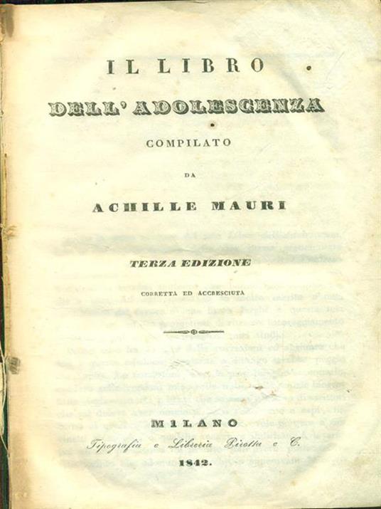 Il libro dell'adolescenza - Achille Mauri - 7