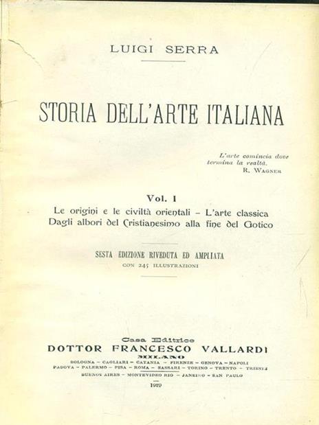 Storia dell'arte italiana. Vol. 1 - Luigi Serra - 4