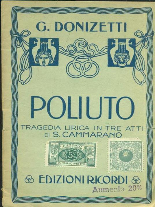 Poliuto - Gaetano Donizetti - copertina