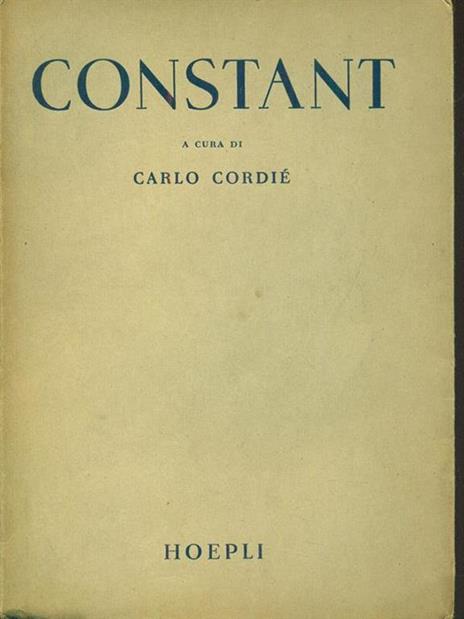 Constant - Carlo Cordié - copertina