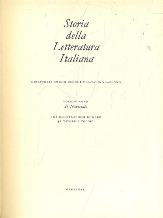 Storia della letteratura italiana IX. Il Novecento - 10