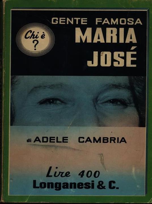 Maria José - Adele Cambria - copertina
