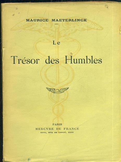 Le Tresor des Humbles - Maurice Maeterlinck - copertina