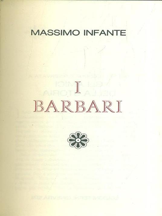 Storia moderna di Roma antica. I barbari - Massimo Infante - copertina