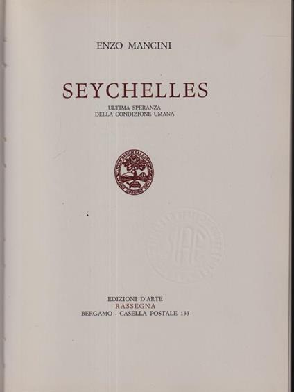 Seychelles - Enzo Mancini - copertina