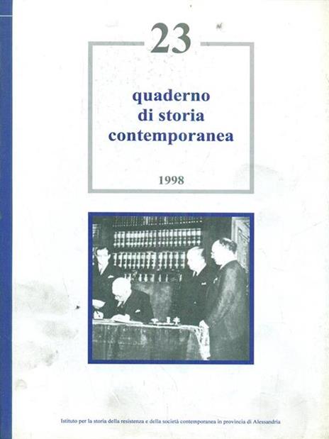 Quaderno di storia contemporanea 23 /1998 - copertina