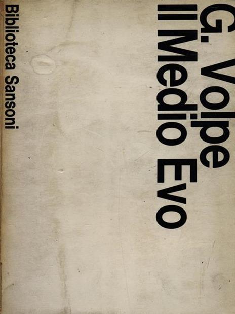 Il Medio evo - Gioacchino Volpe - copertina