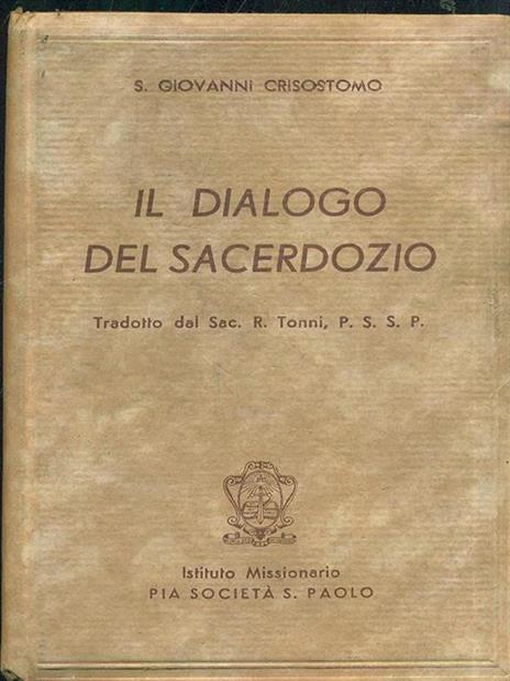 Il dialogo del sacerdozio - Giovanni Crisostomo (san) - copertina