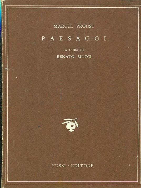 Paesaggi - Marcel Proust - copertina