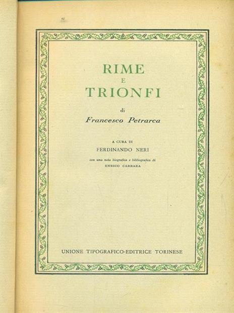 Rime e trionfi - Francesco Petrarca - 4