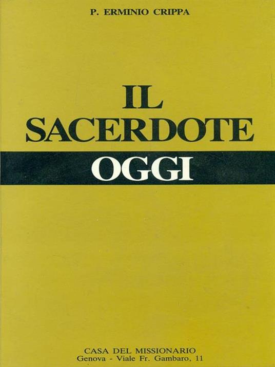 Il sacerdote oggi - Erminio Crippa - copertina