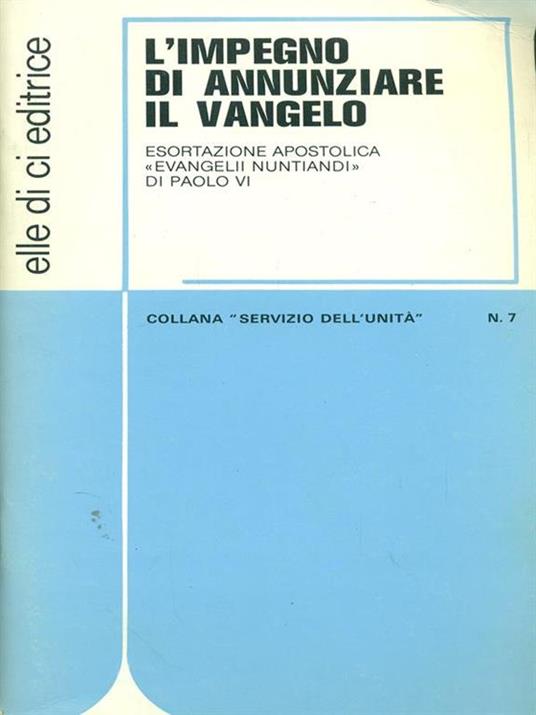 L' impegno di annunziare il Vangelo - Paolo VI - copertina