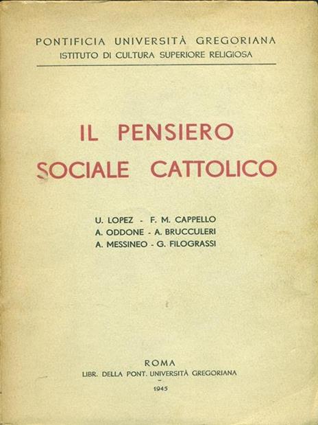 Il pensiero sociale cattolico - 8