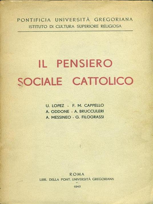 Il pensiero sociale cattolico - 7