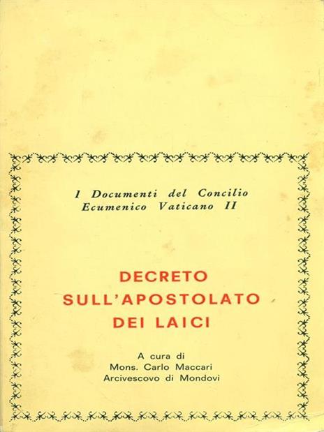 Decreto sull'apostolato dei laici - Carlo Maccari - 3