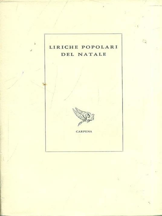 Liriche popolari del Natale - Piero Raimondi - copertina