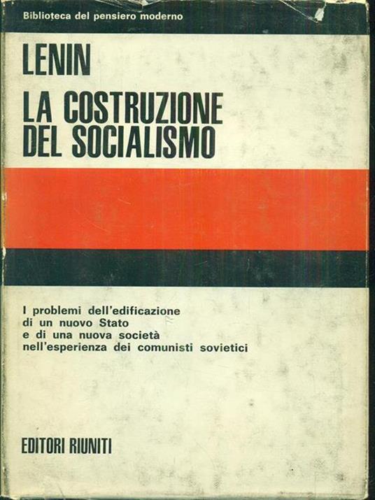 La costruzione del socialismo - Lenin - copertina