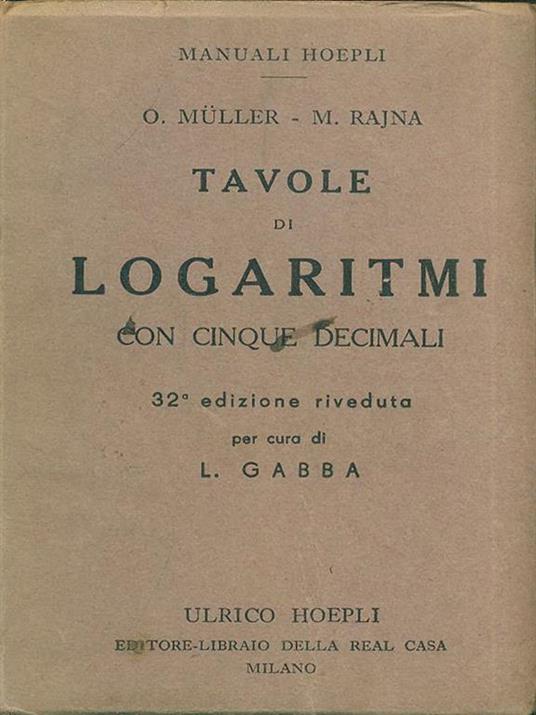 Logaritmi - Otto Müller,Michele Rajna - 5