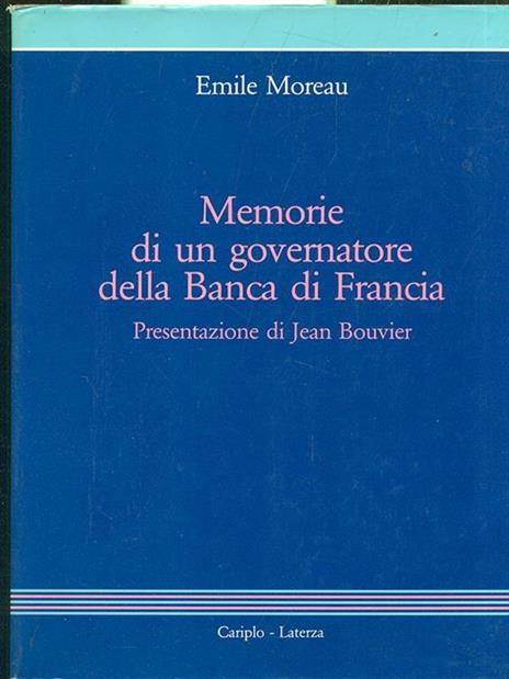 Memorie di un governatore della Bancadi Francia - copertina