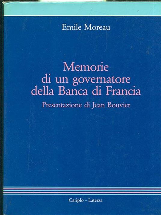 Memorie di un governatore della Bancadi Francia - copertina