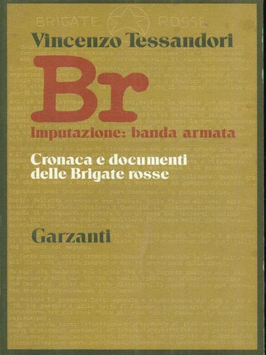 Brigate rosse - Vincenzo Tessandori - copertina