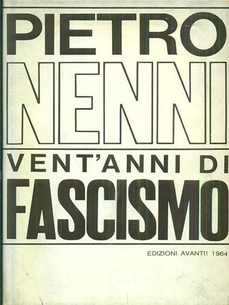 Vent'anni di fascismo - Pietro Nenni - copertina