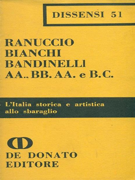 AA., BB. aA. E B. C - Ranuccio Bianchi Bandinelli - copertina