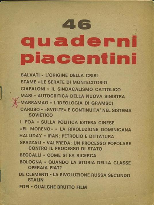 Quaderni piacentini 46. Marzo 1972 - 2