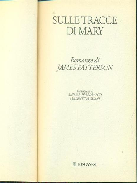 Sulle tracce di Mary - James Patterson - copertina