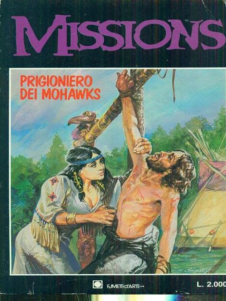 Missions prigioniero dei Mohawks - copertina