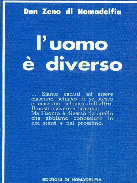 L' uomo é diverso - Don Zeno di - copertina