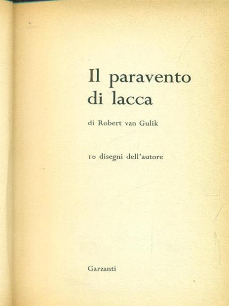 Il paravento di lacca - Robert van Gulik - 2