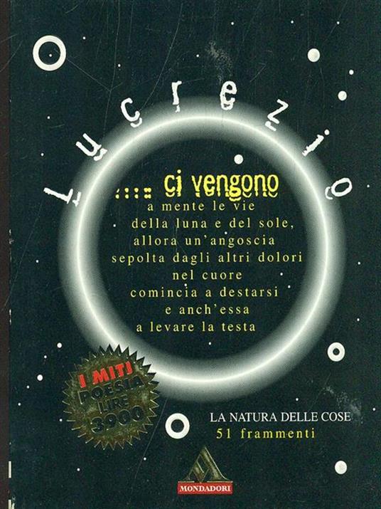 La natura delle cose - Tito Lucrezio Caro - Libro Usato - Mondadori - I  miti poesia | IBS