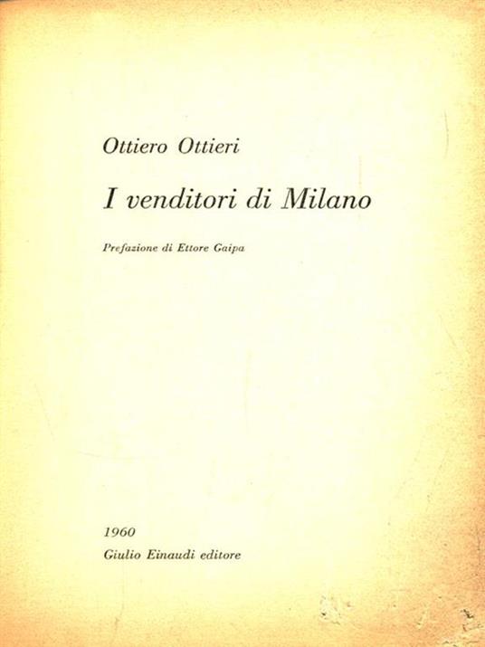 I venditori di Milano - Ottiero Ottieri - copertina