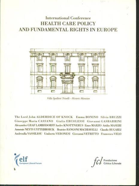 Health care policy and fundamental rights in Europe - Machiavelli,Velo - copertina