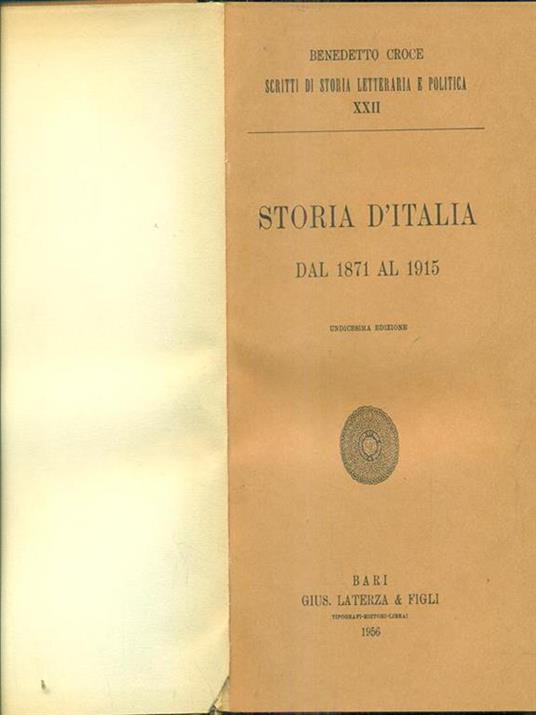 Storia d'Italia dal 1871 al 1915 - Benedetto Croce - 5