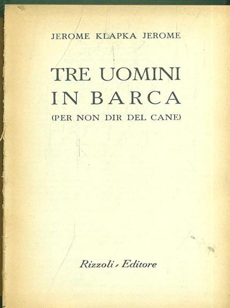 Tre uomini in barca - Jerome K. Jerome - copertina