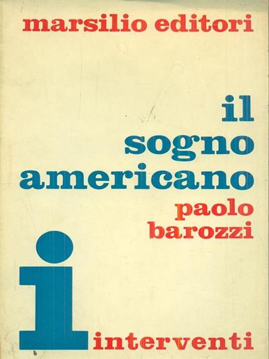 Il sogno americano - Paolo Barozzi - copertina