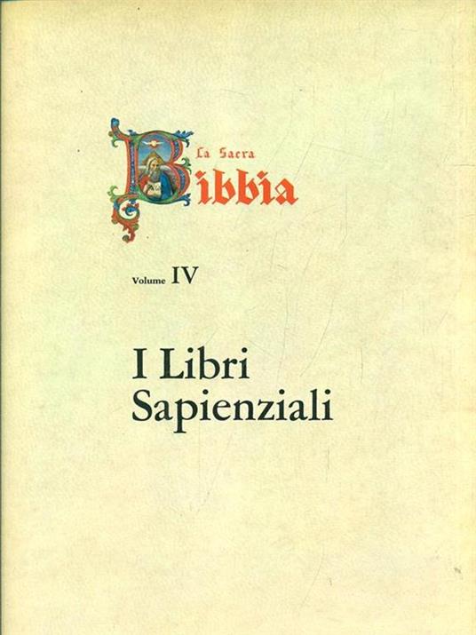 La Sacra Bibbia IV - I libri sapienzali - Antonio Martini - copertina
