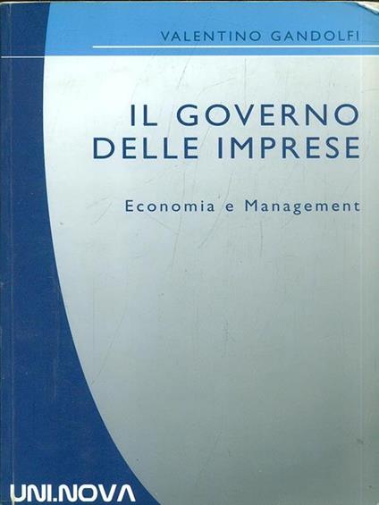 Il governo delle imprese - Valentino Gandolfi - copertina