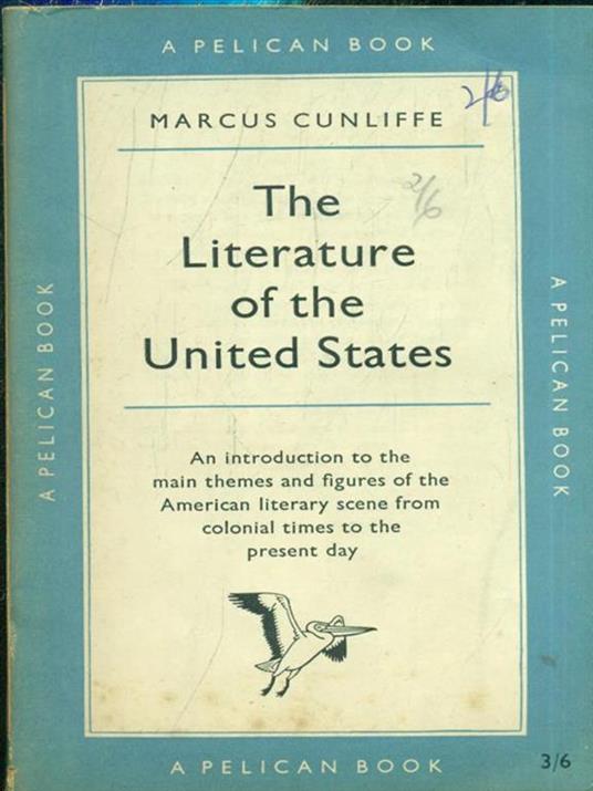 The Literature of the United States - Marcus Cunliffe - copertina