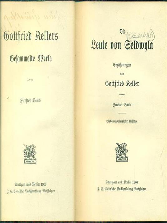 Die Leute von Seldwyla zweiter band - Gottfried Keller - 3