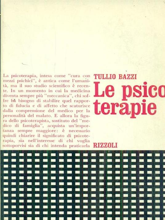 Le psicoterapie - Tullio Bazzi - copertina