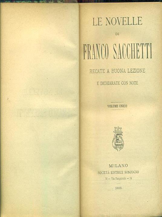 Le novelle - Franco Sacchetti - 10