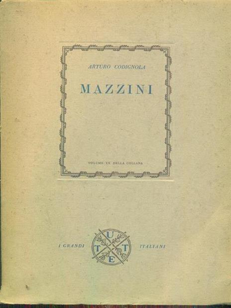 Mazzini - Arturo Codignola - copertina