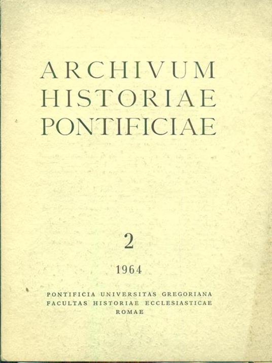 Archivum Historiae Pontificiae 2/1964 - 4